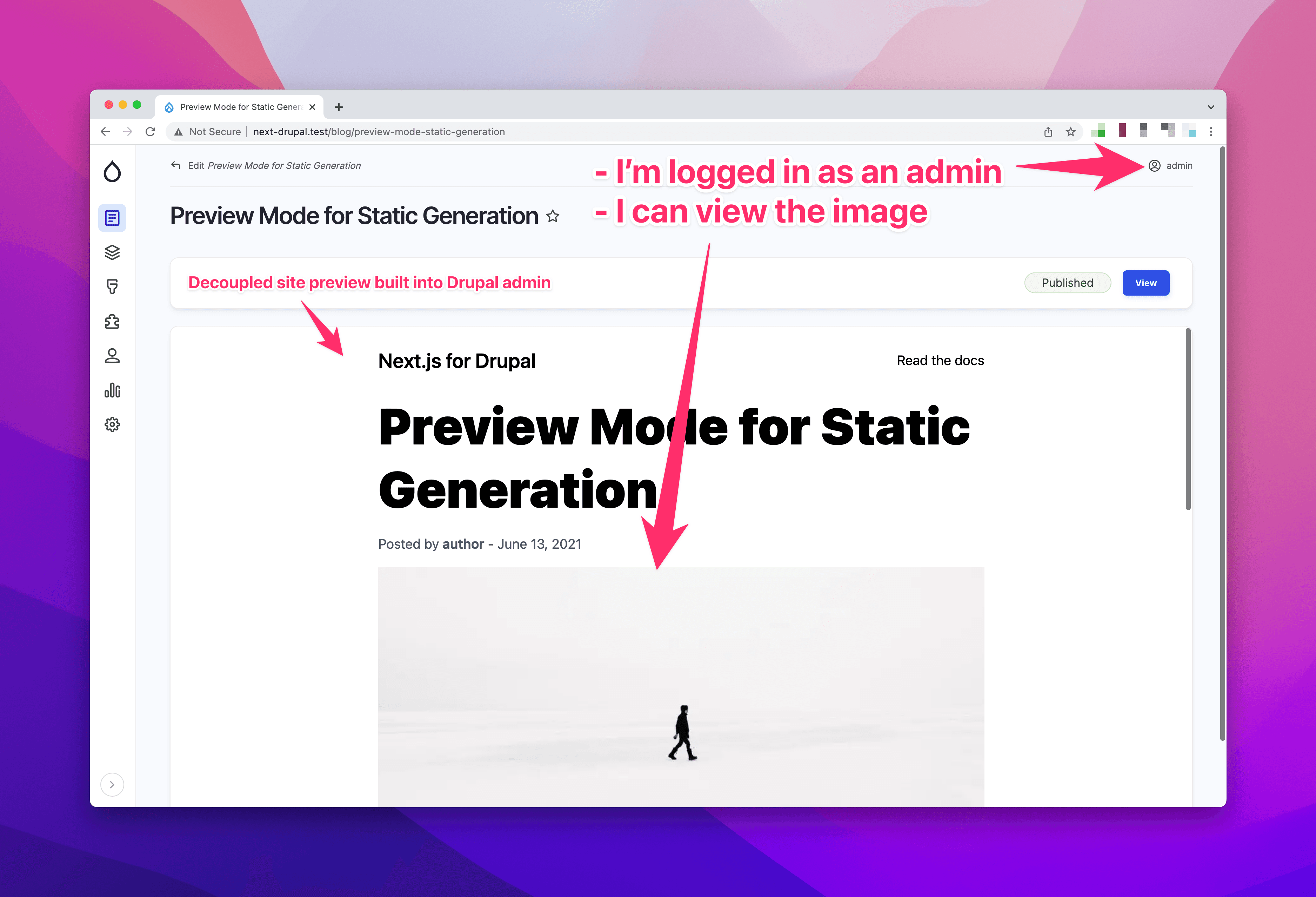 Personalized Preview for Admin