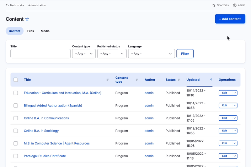 Creating content with slices