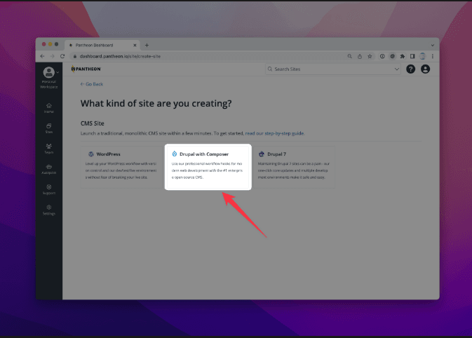 Select Drupal with Composer