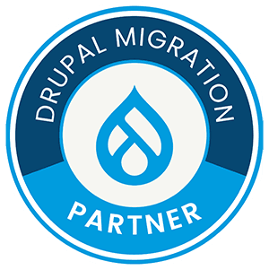 drupal association migration partner badge