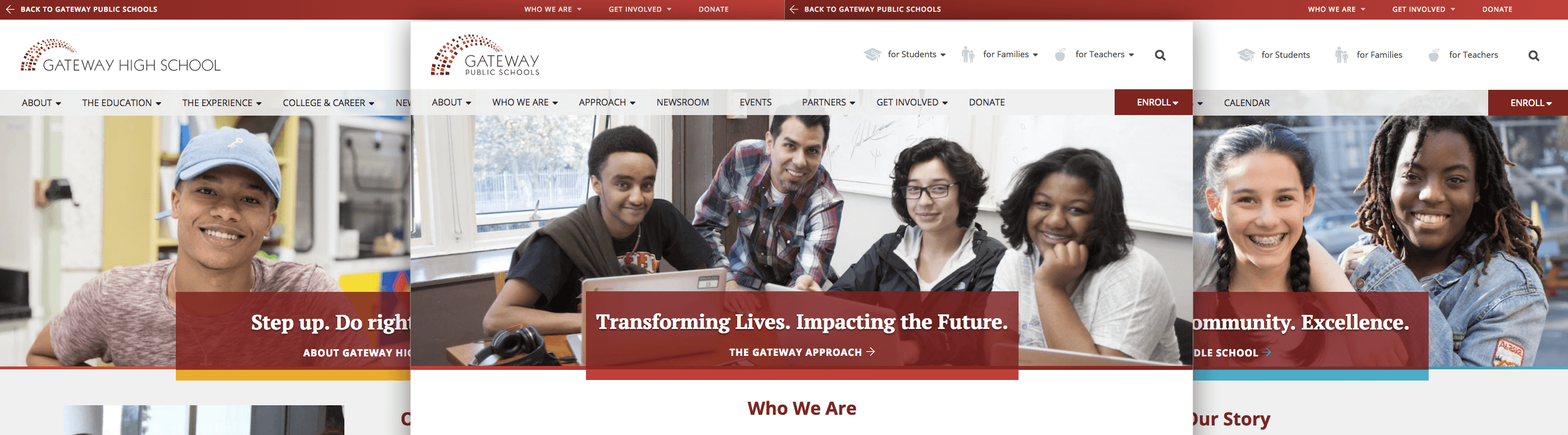 Gateway's Three Homepages
