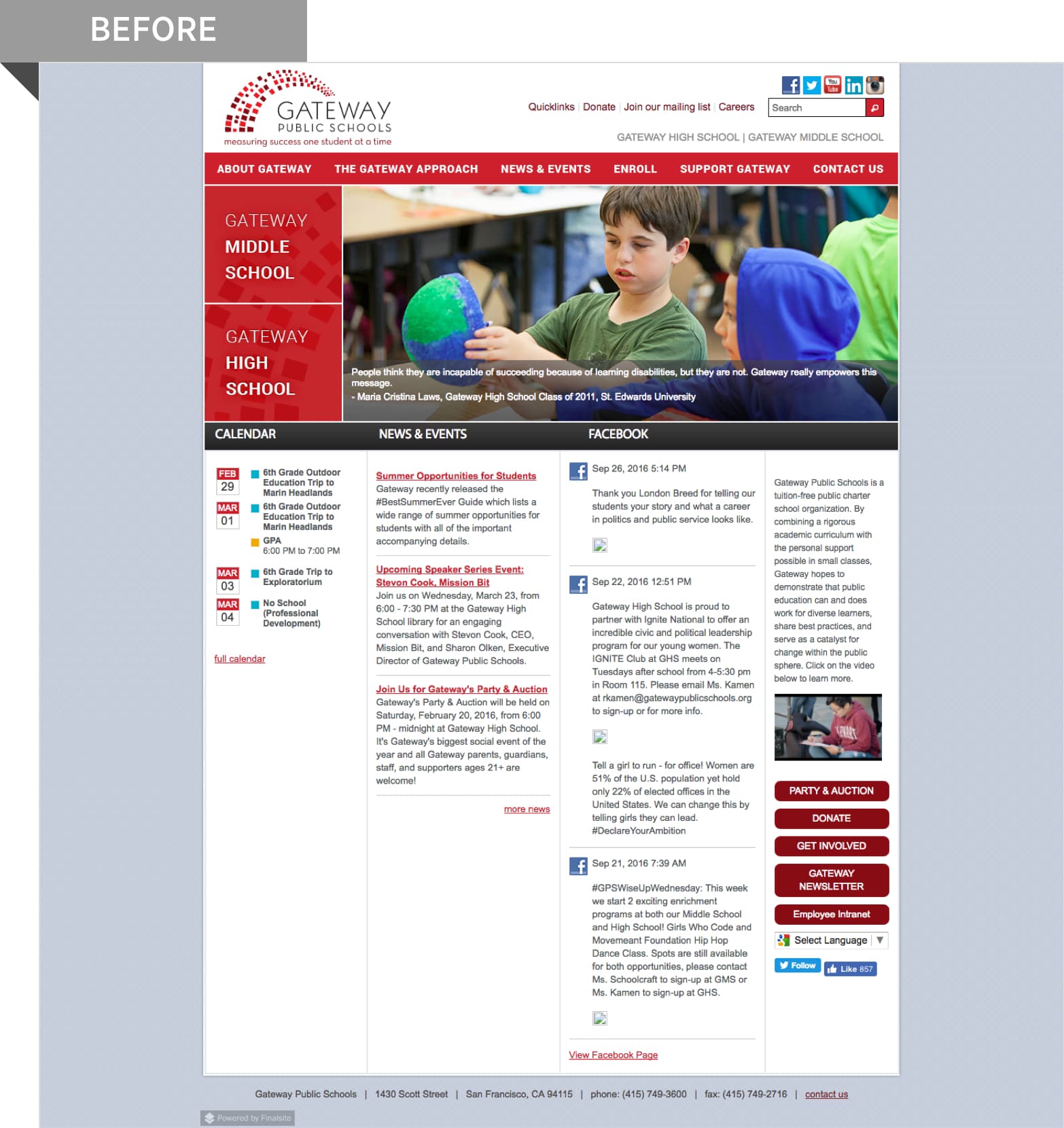 Gateway's Old Homepage
