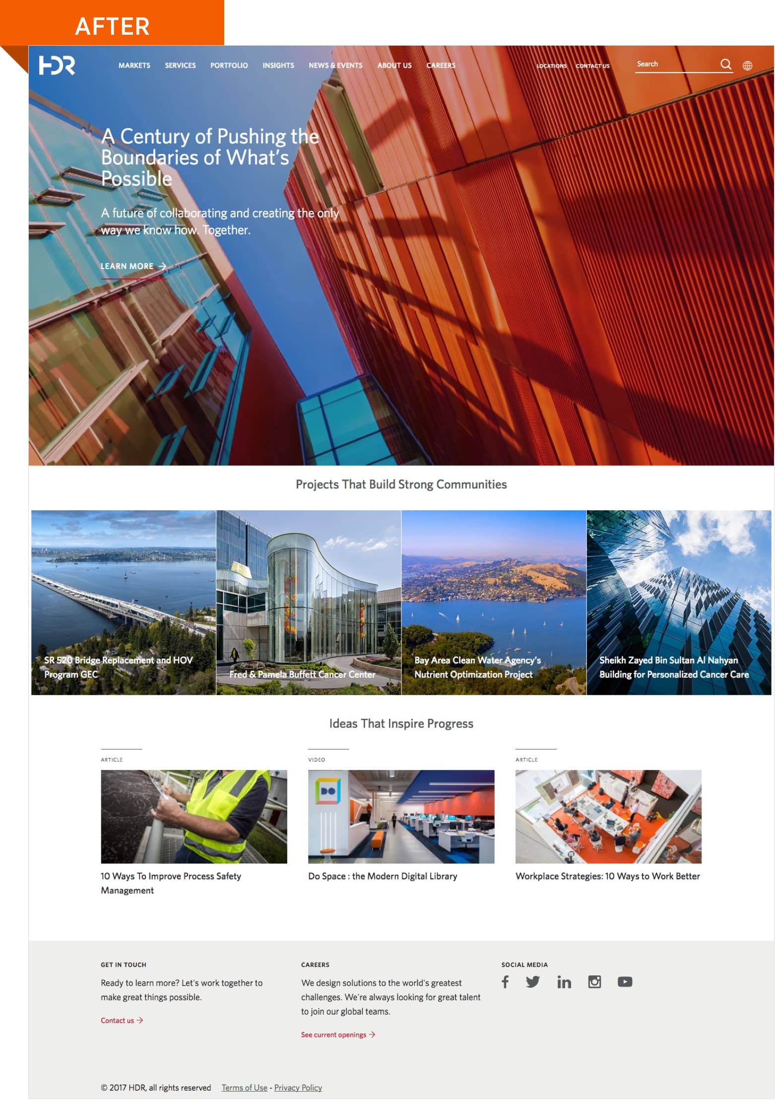 HDR's New Homepage