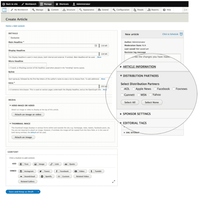 Distribution Partners Drupal WYSIWYG