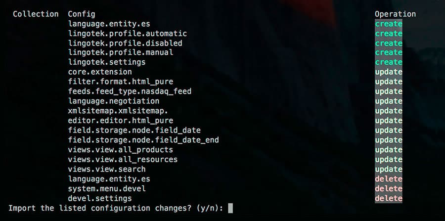 Drush CIM Screenshot