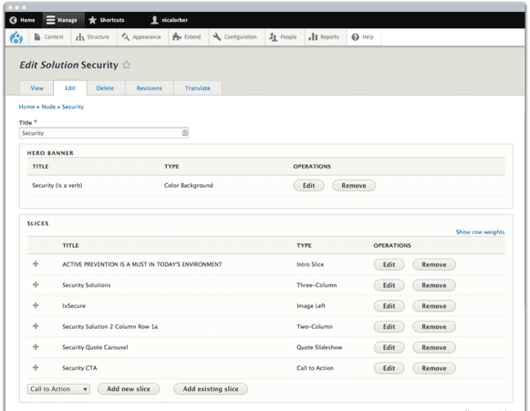 Drupal 8 Screenshot