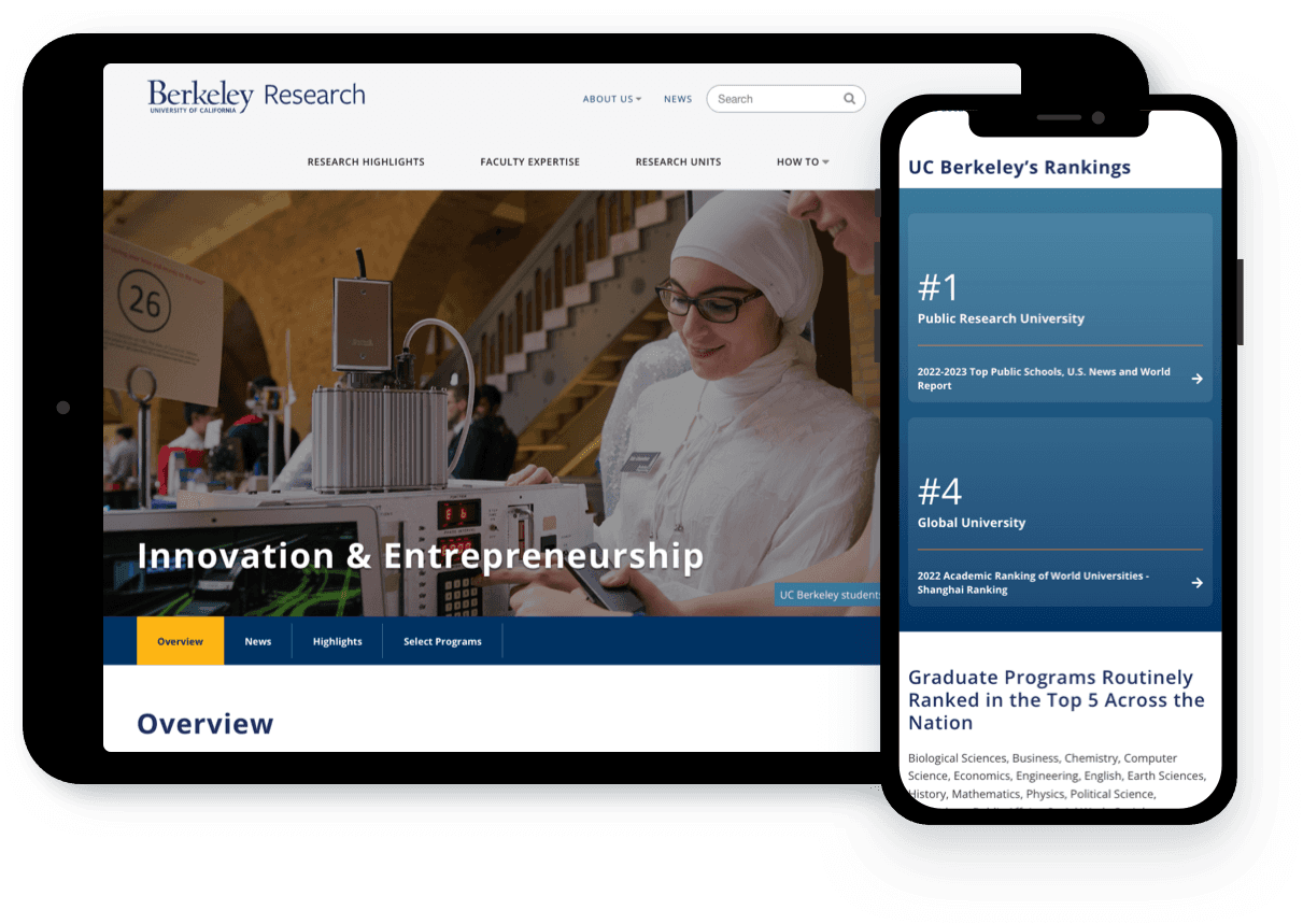 UC Berkeley Research tablet and mobile comps