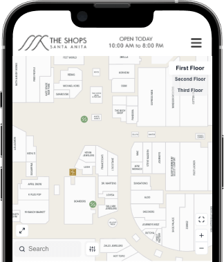 Mobile comp with map of mail zoomed in.
