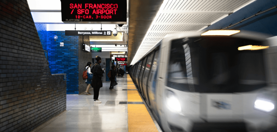 Subway platform for Bay Area Rapid Transit